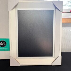 RETIRED Chalk Couture Boutique Board Sylvie White Frame 9x12 Black Chalkboard
